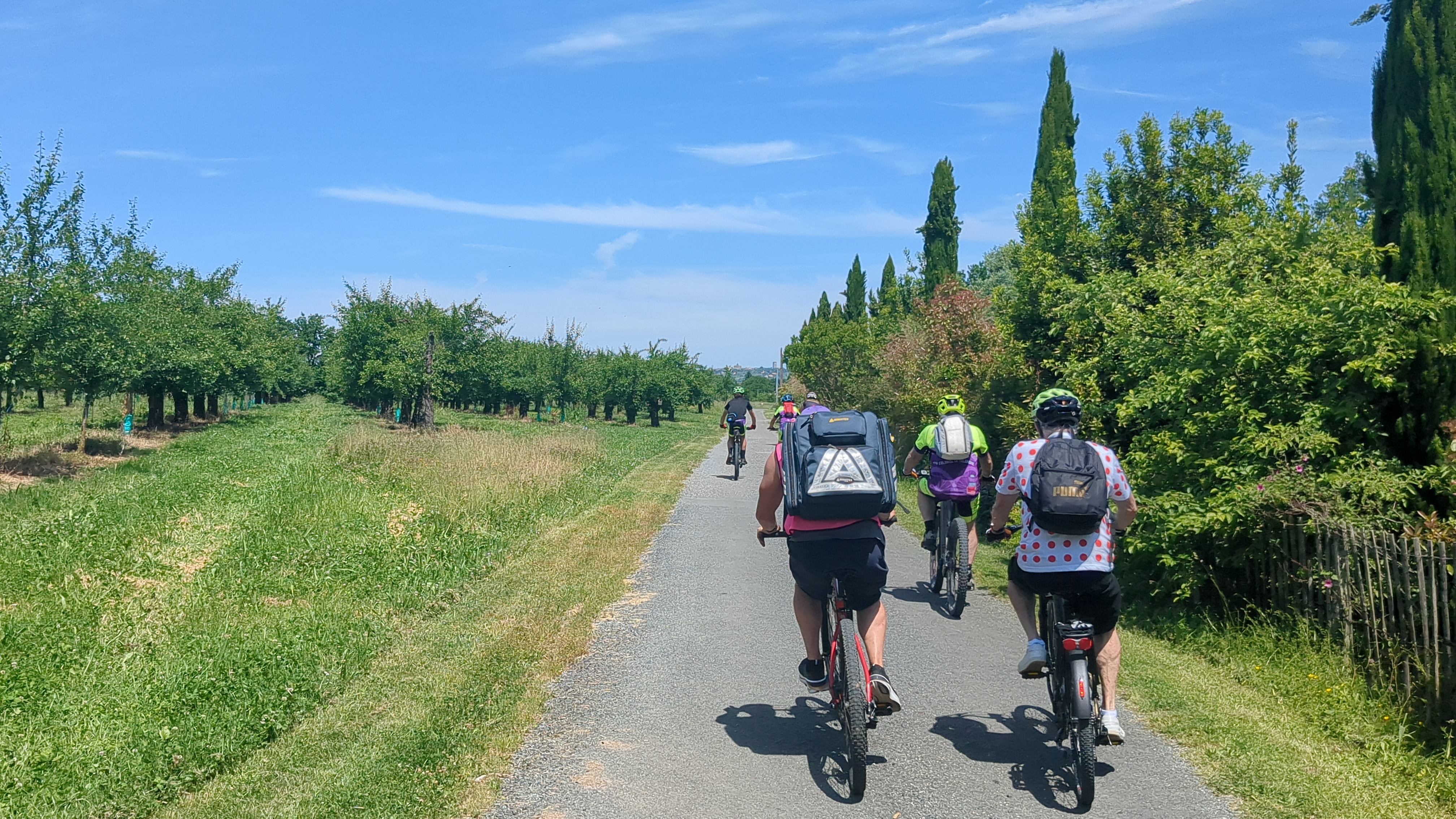 Cyclistes sur la voie verte